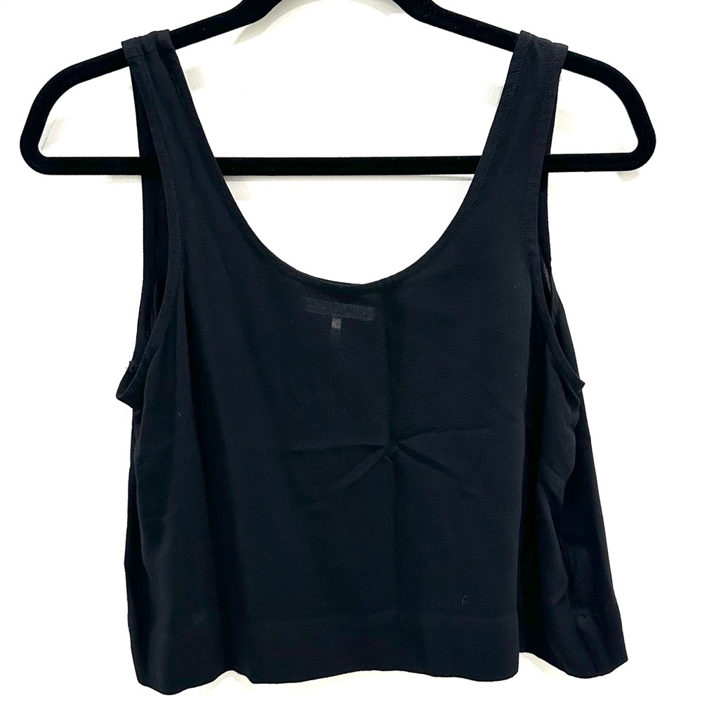 Sheer cropped tank top